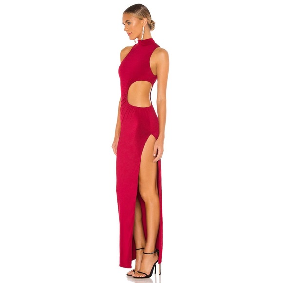 H:ours Red Cutout Dress - Picture 2 of 9